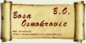 Bosa Osmokrović vizit kartica